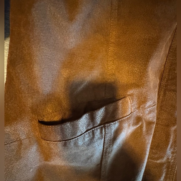 Roaman's Dark Brown Leather Suede Jacket Size A8-Large - Picture 10 of 13